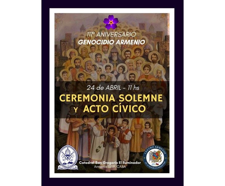 111º Aniversario Genocidio Armenio