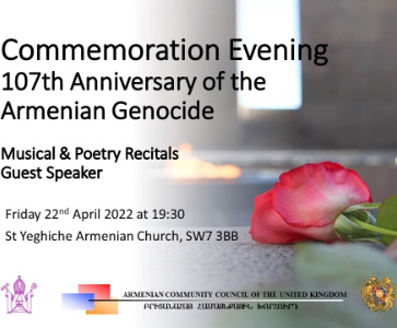 107th Anniversary of the Armenian Genocide