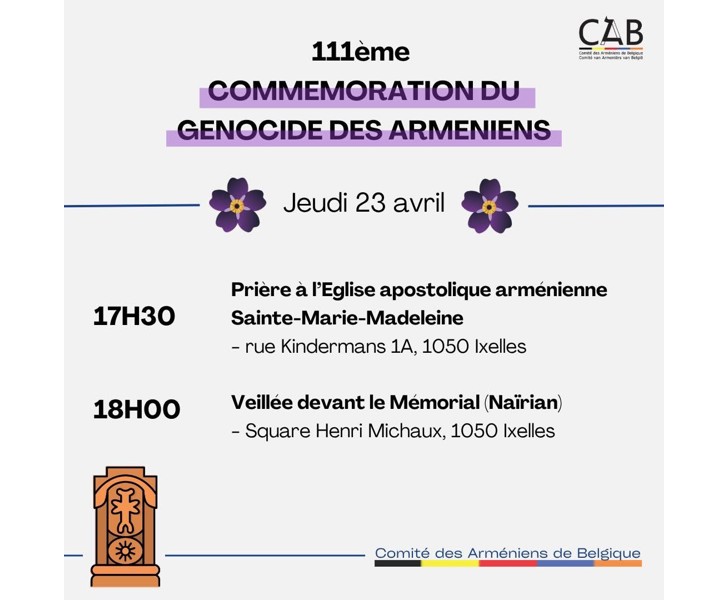 111ème Commémoration du Génocide des Arméniens