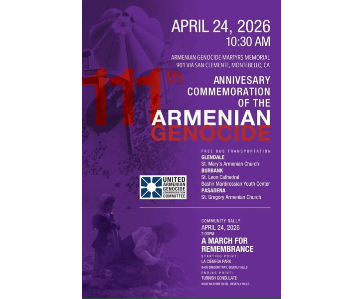 111th Anniversary Commemoration of the Armenian Genocide