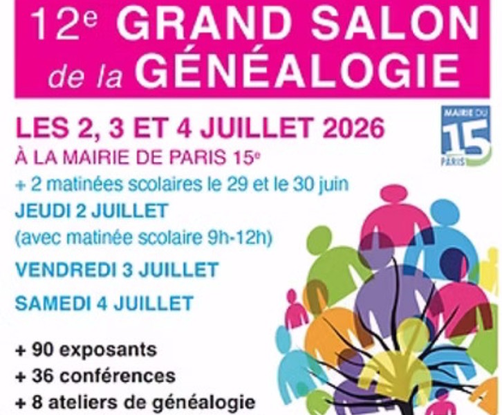 12ème GRAND SALON DE LA GÉNÉALOGIE