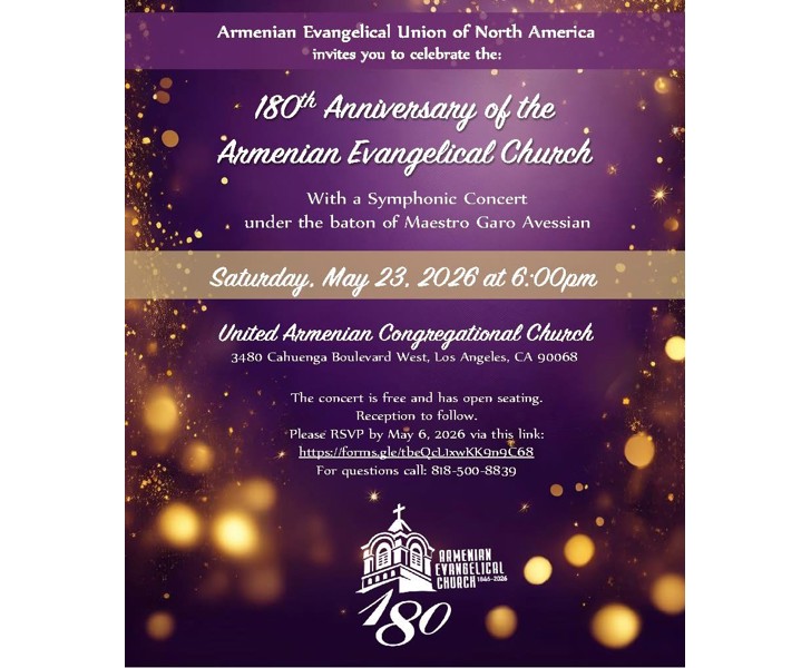 180th Anniversary of the Armenian Evangelical Church