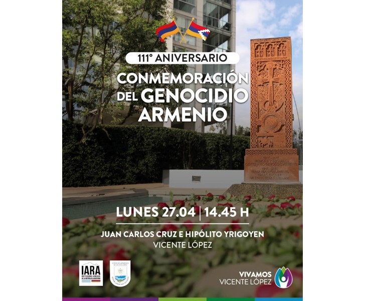 111° Aniversario Conmemoración del Genocidio Armenio