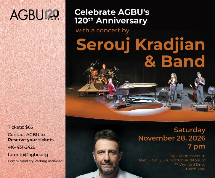 A spectacular concert by Serouj Kradjian and Band to celebrate AGBU's 120th Anniversary