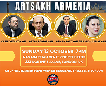 'Artsakh and Armenia': Artak Beglaryan, Karnig Kerkonian, Siranush Sahakyan and Arman Tatoyan in London