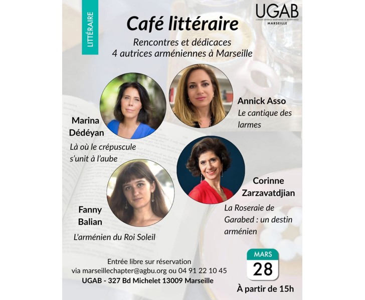 Café littéraire - Rencontres et dédicaces 4 autrices arméniennes à Marseille