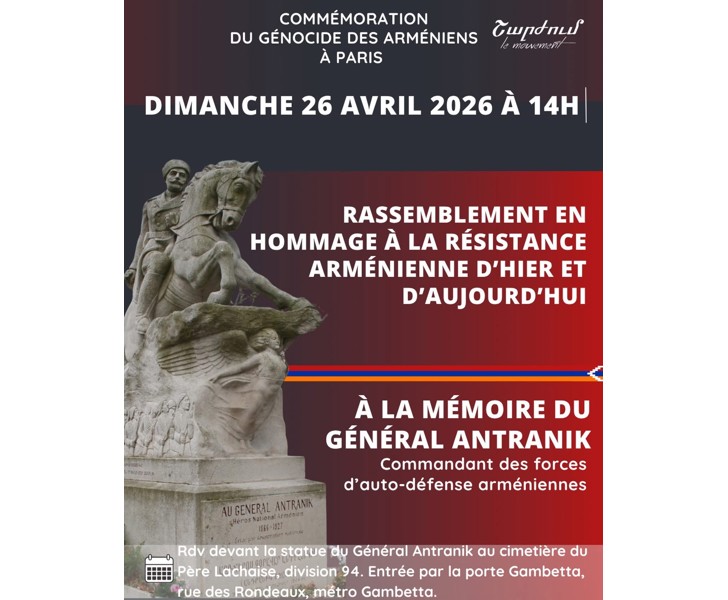 Commémoration du Génocide des Arméniens à Paris