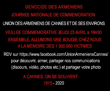 COMMEMORATION GENOCIDE DES ARMENIENS