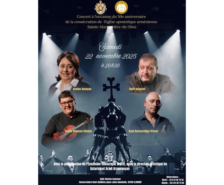 Concert à l'occasion du 50e anniversaire de la consécration de l'église apostolique arménienne Sainte-Marie Mère-de-Dieu