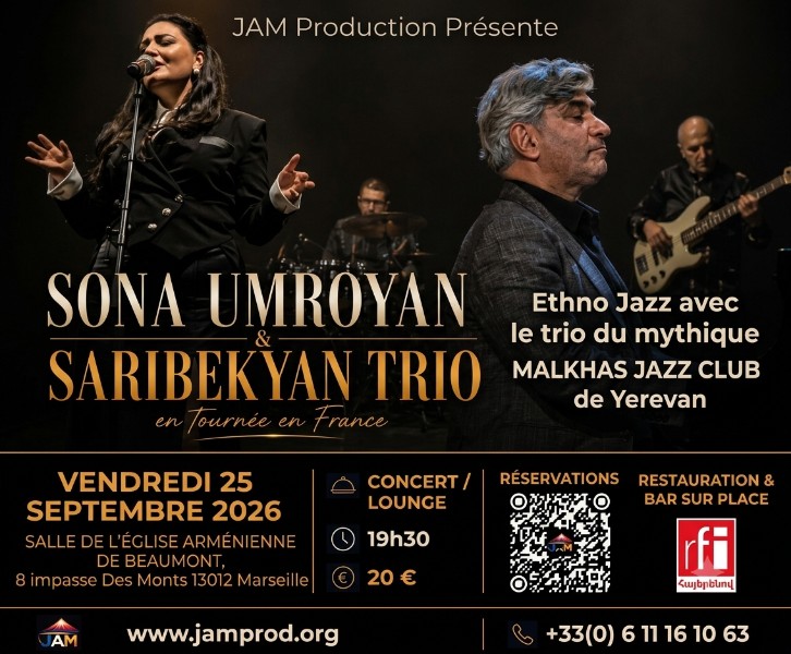 Concert Ethno Jazz : Sona Umroyan & Saribekyan Trio
