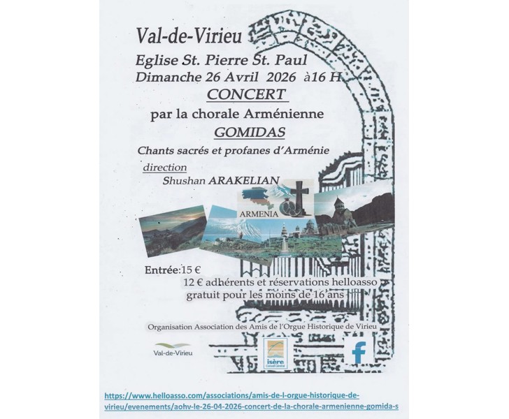 Concert par la chorale Arménienne Gomidas