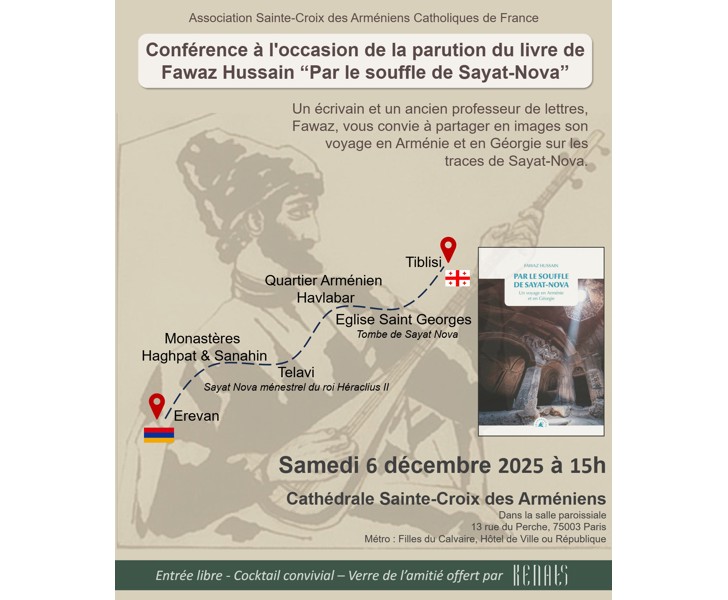 Conférence à l'occasion de la parution du livre de Fawaz Hussain 'Par le souffle de Sayat-Nova'