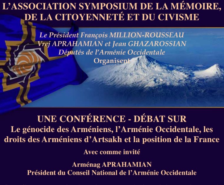 Conférence-débat sur le génocide des Arméniens, l’Arménie occidentale et les droits des Arméniens d’Artsakh