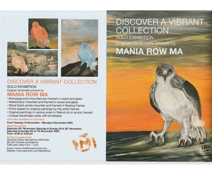Discover a vibrant collection solo exhibition original handmade artwork by Mania Row MA