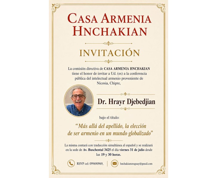 Dr. Hrayr Djebejian - Más allá del apellido, la elección de ser armenio en un mundo globalizado