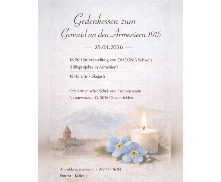 Gedenkessen zum Genozid an den Armeniern 1915