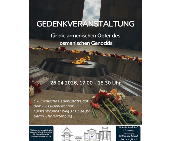 Gedenkveranstaltung für die armenischen Opfer des osmanischen Genozids