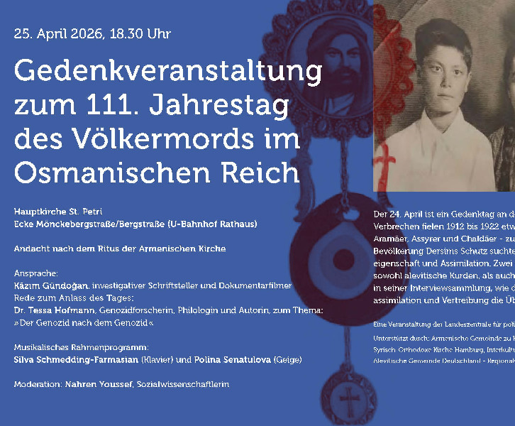 Gedenkveranstaltung zum 111. Jahrestag des Völkermords im Osmanischen Reich