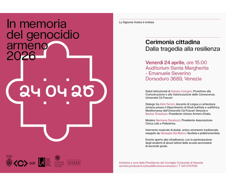 In memoria del genocidio armeno 2026