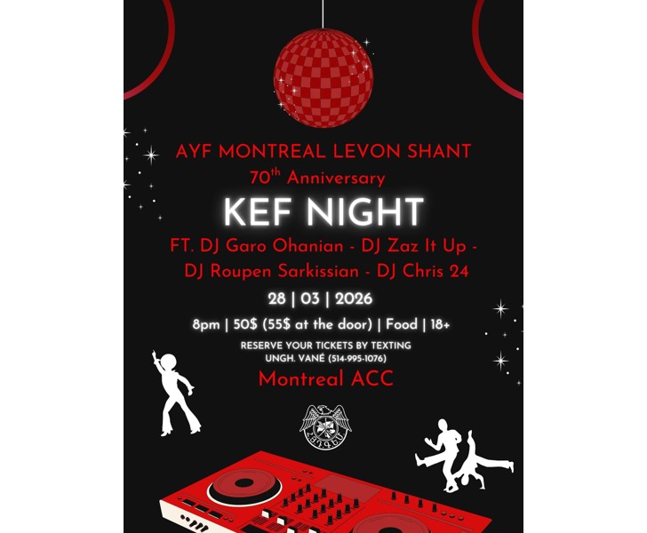 KEF Night - AYF Montreal Levon Shant 70th Anniversary