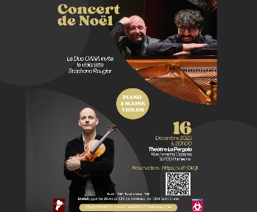 Le duo OANA invite le violoniste Stéphane Rougier pour son traditionnel concert de Noël