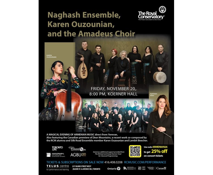 Naghash Ensemble, Karen Ouzounian, and the Amadeus Choir