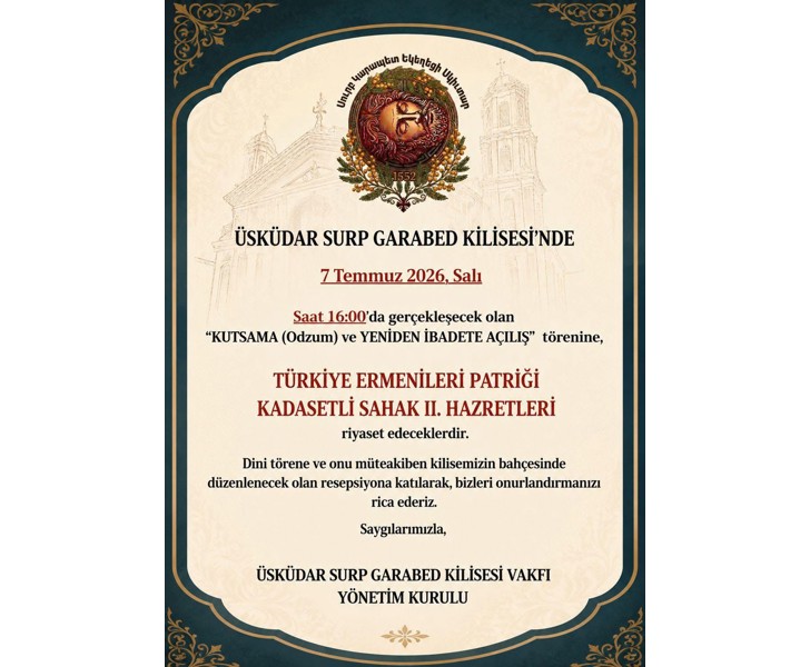 Kutsama (Odzum) ve Yeniden İbadete Açılış Töreni