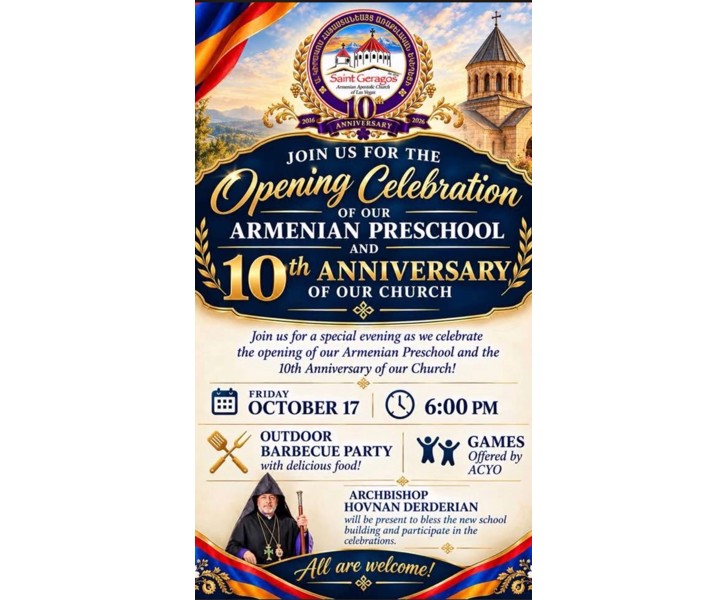 Opening Celebration of Armenian Preschool and 10th Anniversary