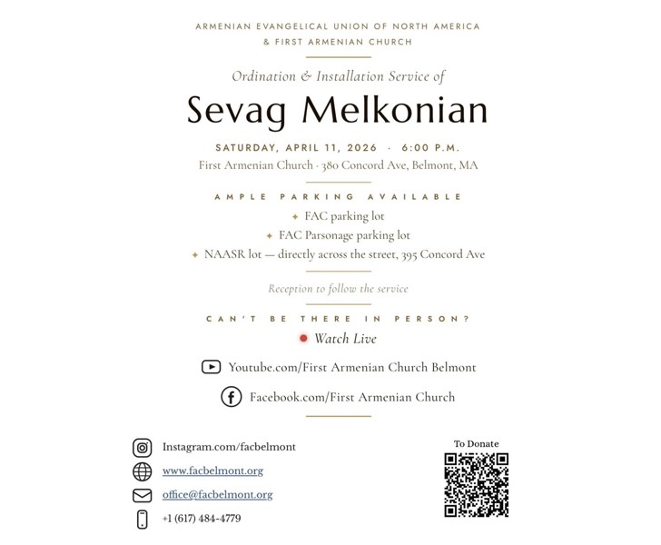 Ordination & Installation Service of Sevag Melkonian