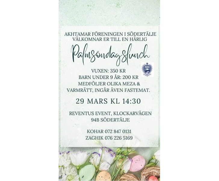 Palmsöndagslunch