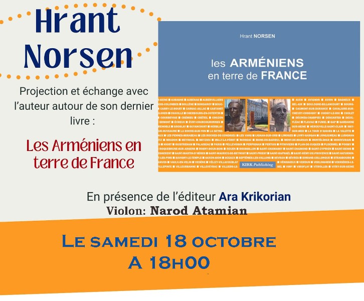 Présentation du livre 'Les arméniens en terre de France'