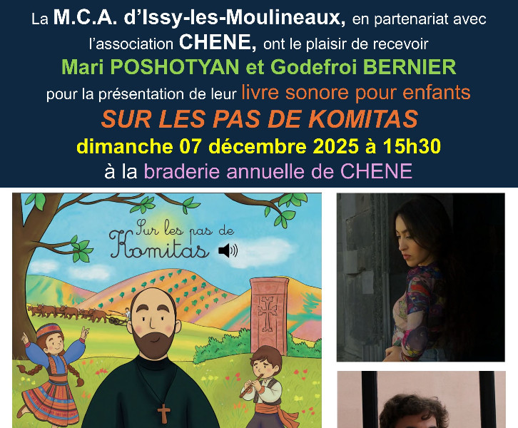 Présentation du livre sonore pour enfants « Sur Les Pas de KOMITAS » de Mari POSHOTYAN et Godefroi BERNIER