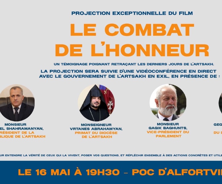 Projection Combat de l’honneur / Vidéoconférence gouvernement d’Artsakh