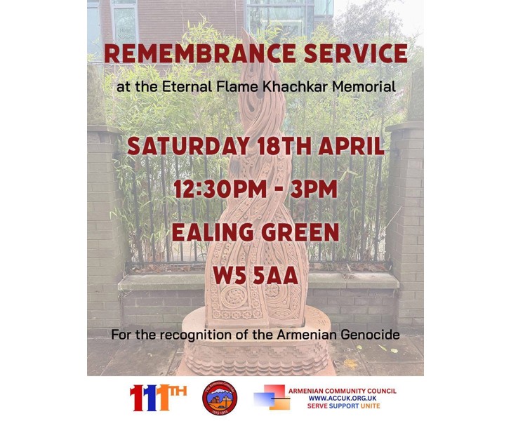 Remembrance Service at the Eternal Flame Khachkar Memorial