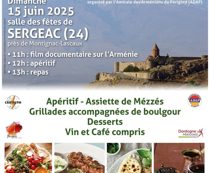 Repas traditionnel arménien.