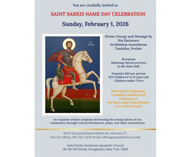 Saint Sarkis Name Day Celebration