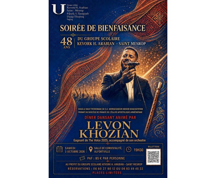 Soirée de Bienfaisance avec Levon Khozian