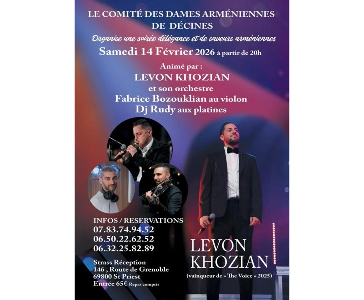 Soirée élégance et saveurs arméniennes avec Levon Khozian