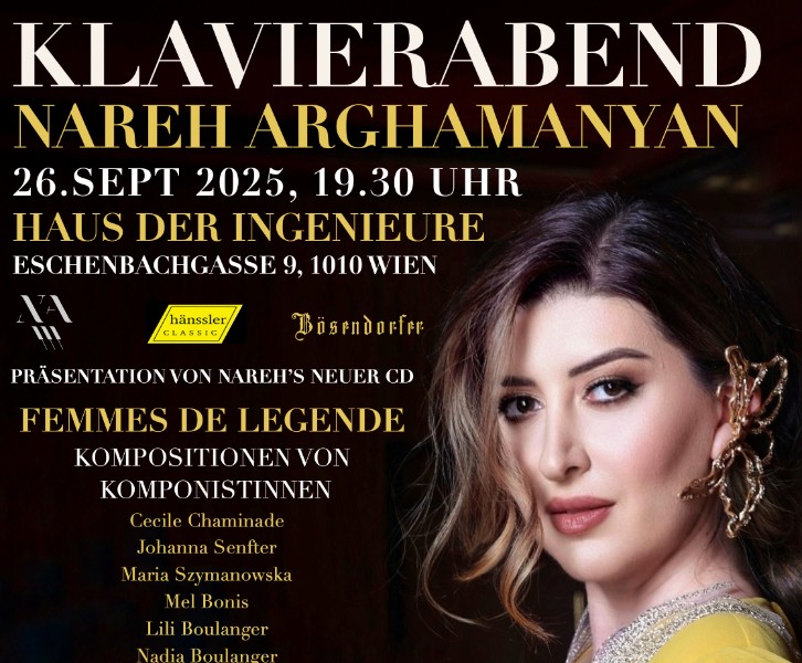 Soirée mit Nareh - Klavierabend Nareh Arghamanyan, 'Femmes de légende'