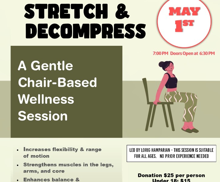 Stretch & Decompress: A Gentle Chair-Based Wellness Session. 