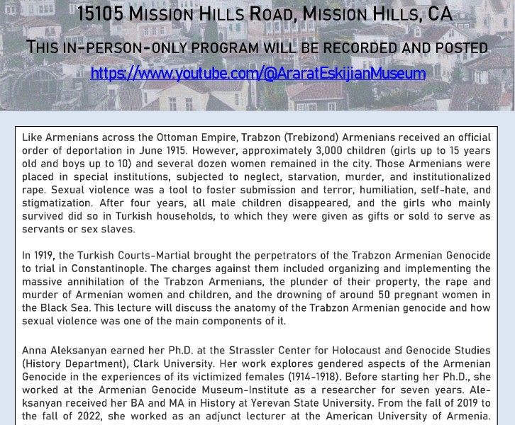 The Genocide of the Armenians of Trabzon