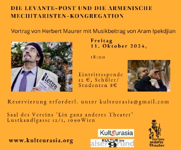 Vortrag von Herbert Maurer mit Musikbeitrag von Aram Ipekdjian