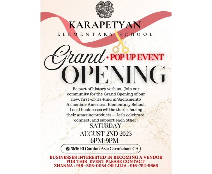 Karapetyan Elementary School Grand Opening + Pop Up Event